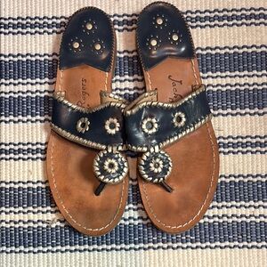 Jack Rogers Blue and Beige Sandals